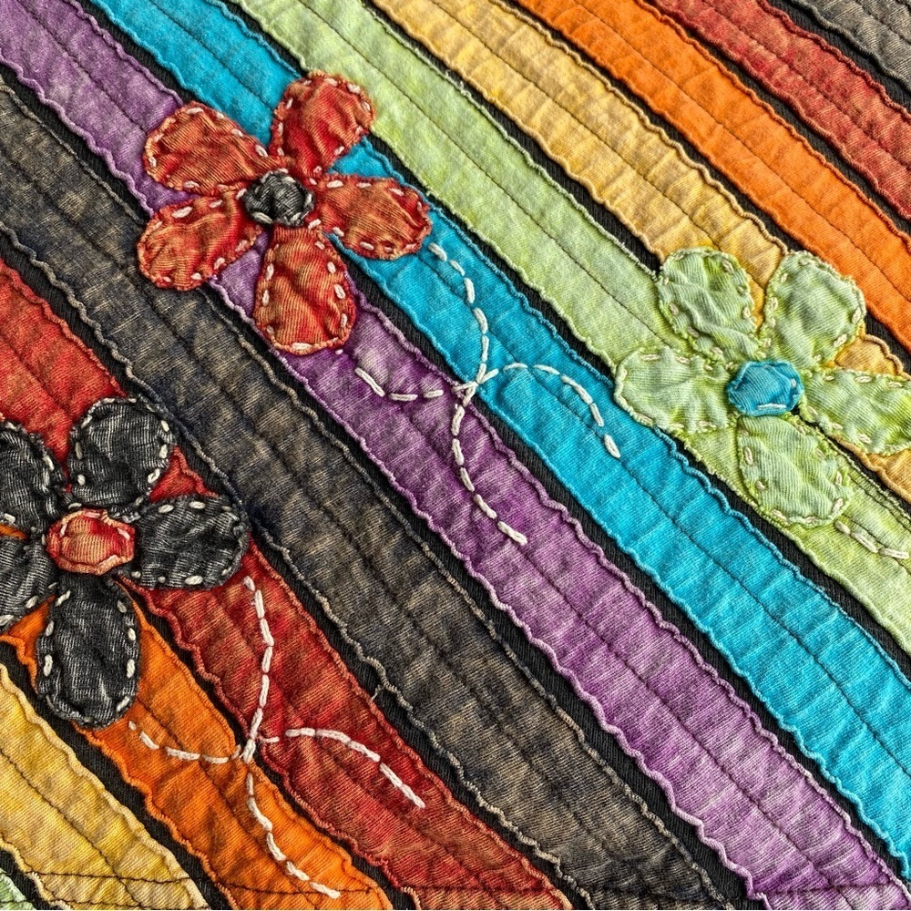 Karma Circle Rainbow Tie Dye Patchwork Tank Top F… - image 6